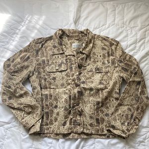 Snake Skin Printed Cotton Jacket